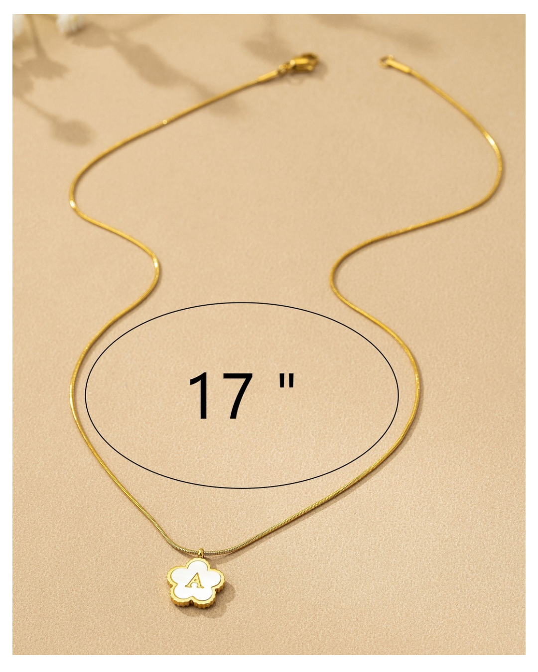 Flower Initial Necklace