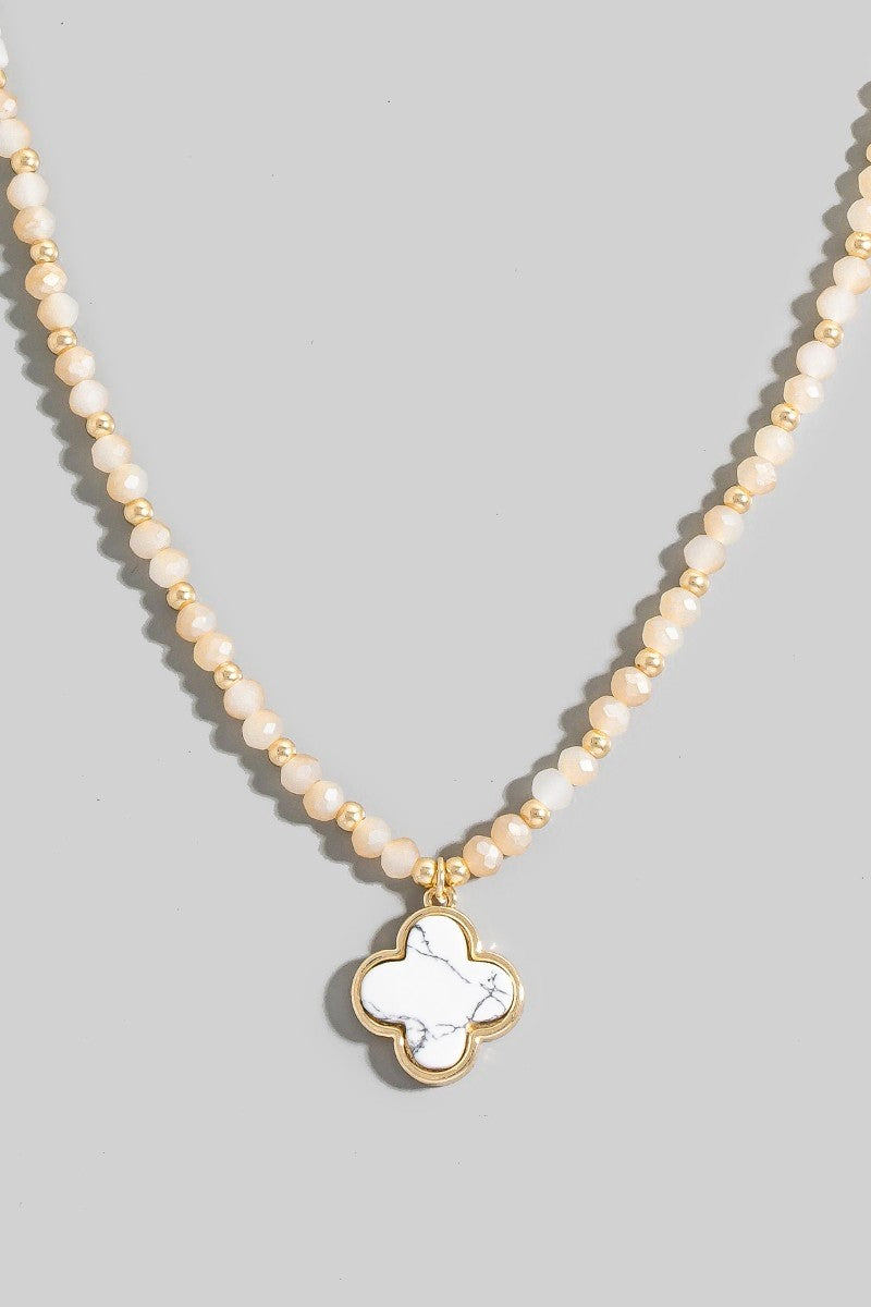 Stone Clover Necklace