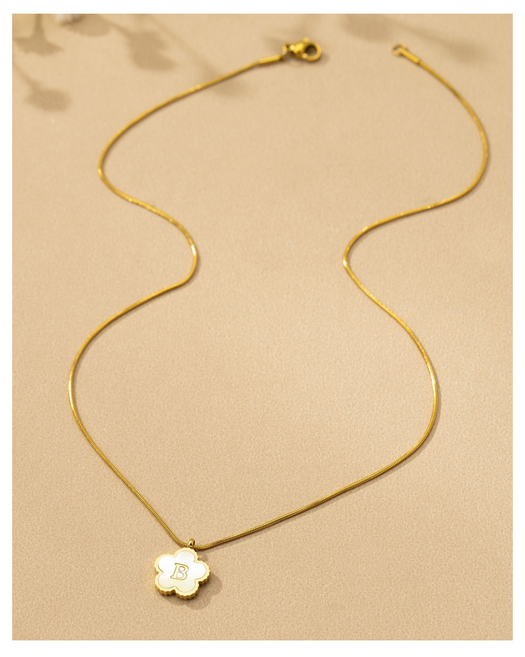 Flower Initial Necklace