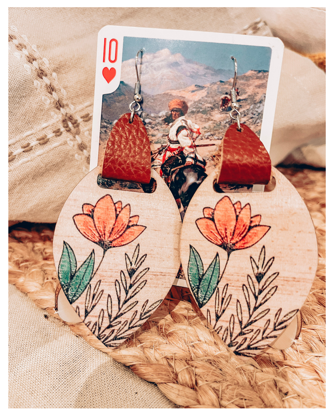 Western Wood Earrings