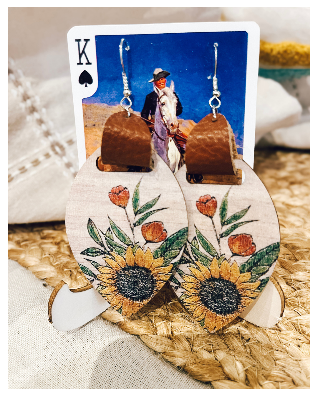 Western Wood Earrings