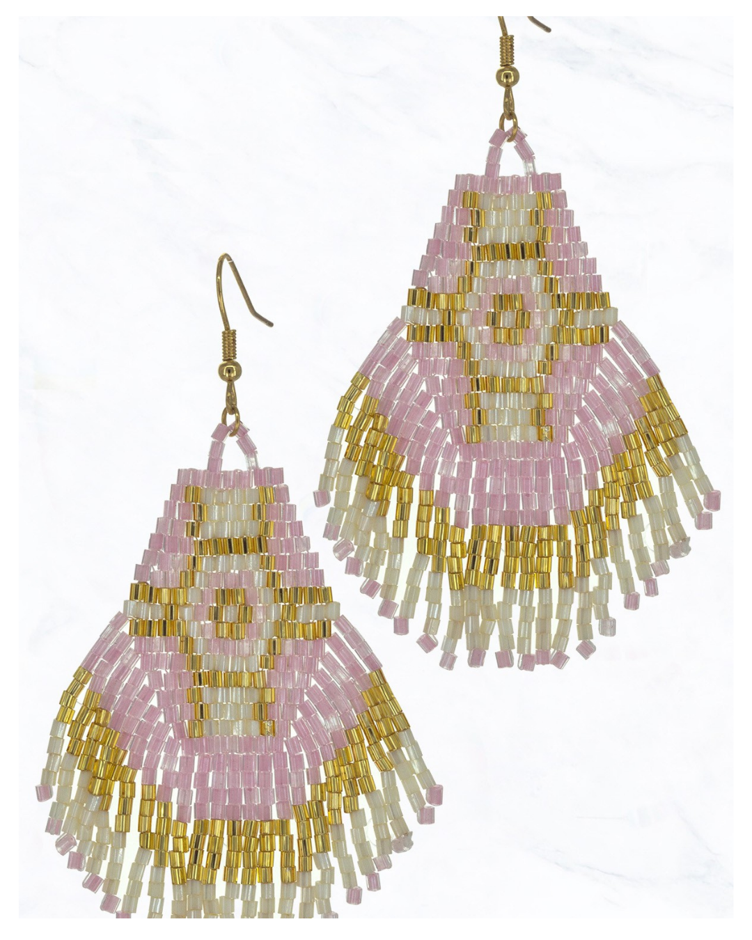 Pink Aztec Seed Bead