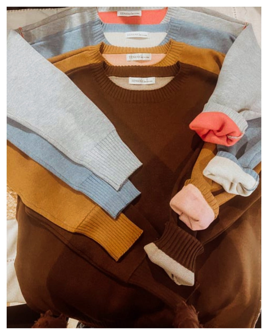 Cozy Eve Sweater (Brown and Mocha)