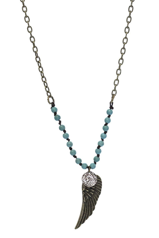 Turquoise Knotted Chain Necklace