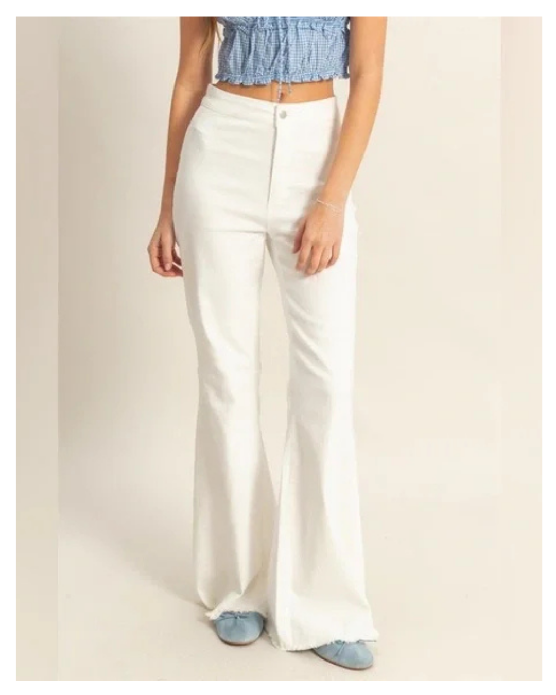 Catching Feelings White Pants