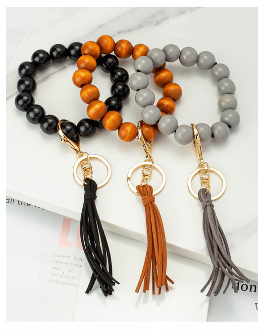 Wood Wristlet Key Chain