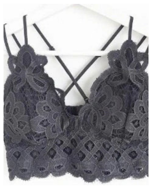 Honey Belle Bralette Charcoal