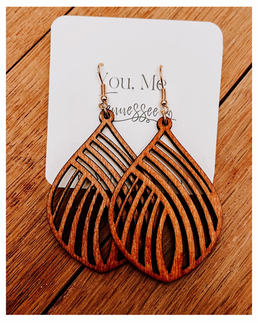 Golden Prairie Wood Earrings