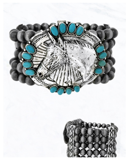 Horse Western Stretch Bracelet