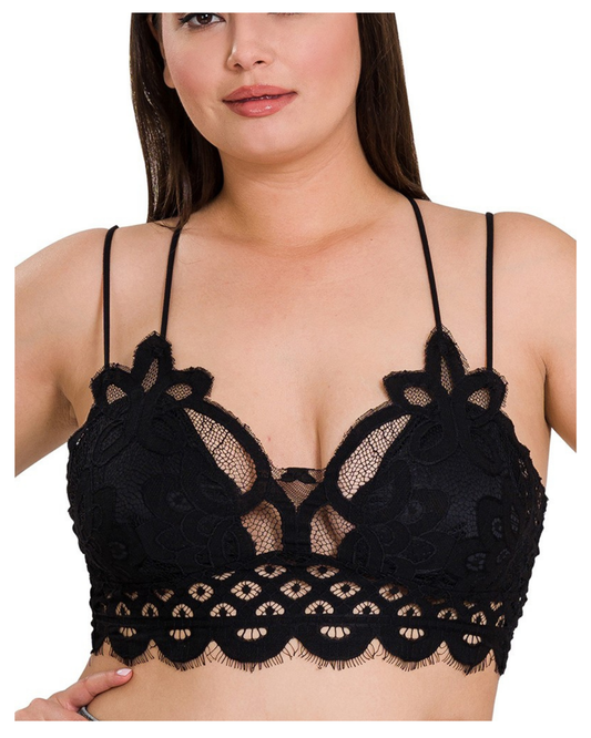 Honey Belle Bralette Black