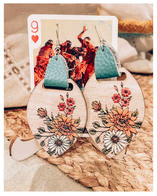 Western Wood Earrings