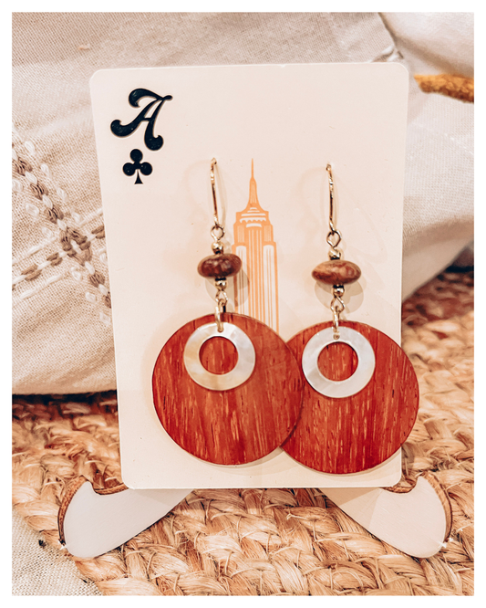 Wood Disc Earrings