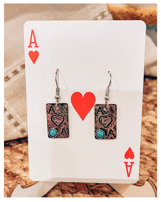Heart Card Earrings