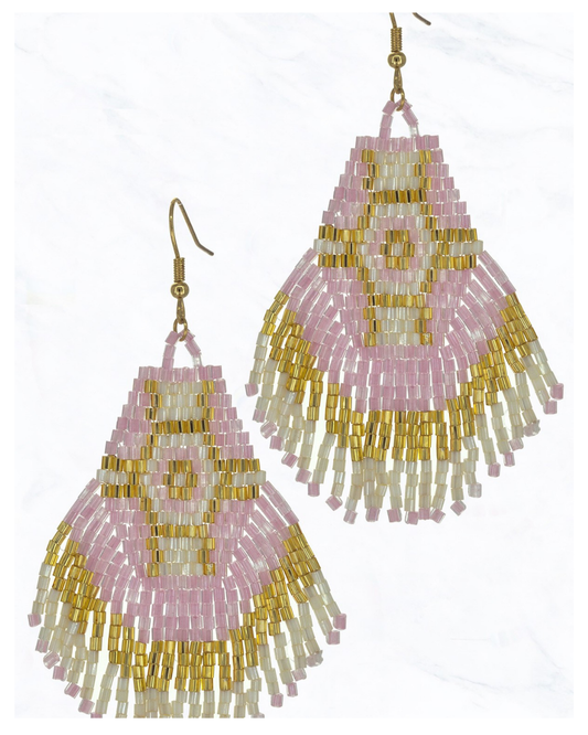 Pink Aztec Seed Bead