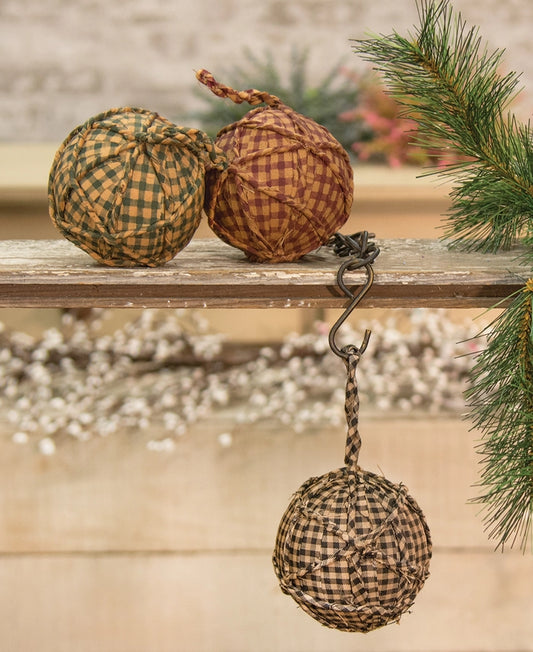 Primitive Rag Ball Ornament