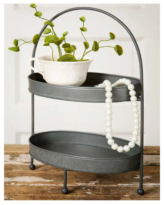 Two-Tier Metal Tray